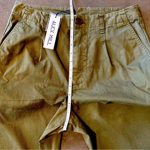 Alex Mill - Women’s Boy Pleated Pants - Chino - Deep Olive - Size 8 - NWT - Picture 7 of 13